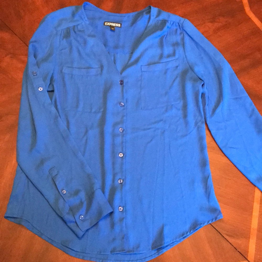Royal blue sm. Express long sleeve blouse